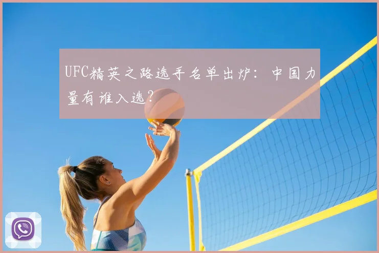 UFC精英之路选手名单出炉:中国力量有谁入选?