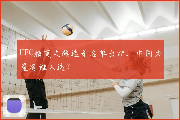UFC精英之路选手名单出炉:中国力量有谁入选?