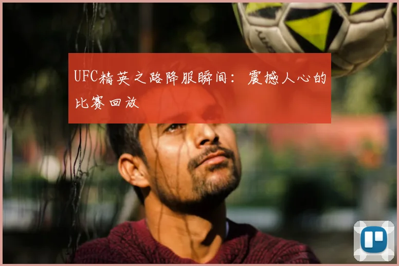 UFC精英之路降服瞬间:震撼人心的比赛回放